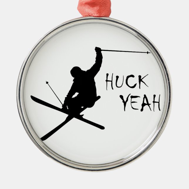 Huck Yeah (Ski) Ornament Aus Metall (Vorne)