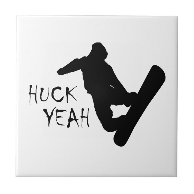 Huck Yeah (Snowboarden) Fliese (Vorderseite)