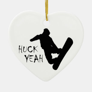 Huck Yeah (Snowboarden) Keramikornament