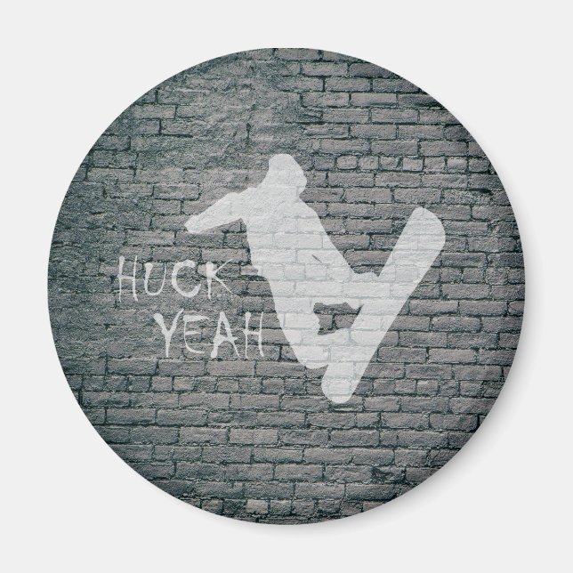 Huck Yeah (Snowboarden) Magnet (Vorne)