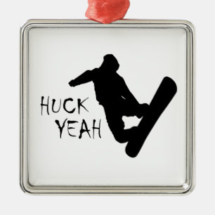 Huck Yeah (Snowboarden) Ornament Aus Metall