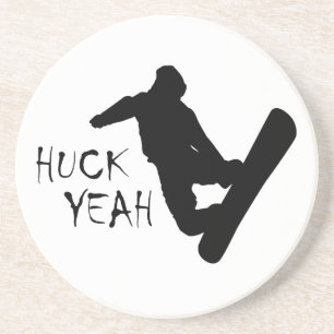 Huck Yeah (Snowboarden) Sandstein Untersetzer