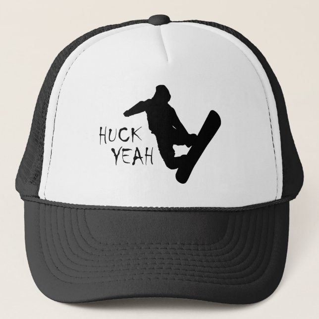 Huck Yeah (Snowboarden) Truckerkappe (Vorderseite)