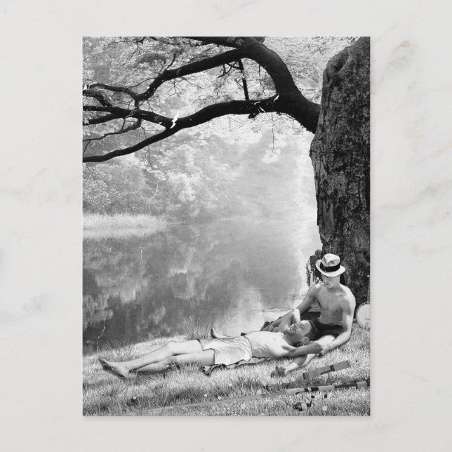 Huckleberry & Tom Postkarte (Vorderseite)