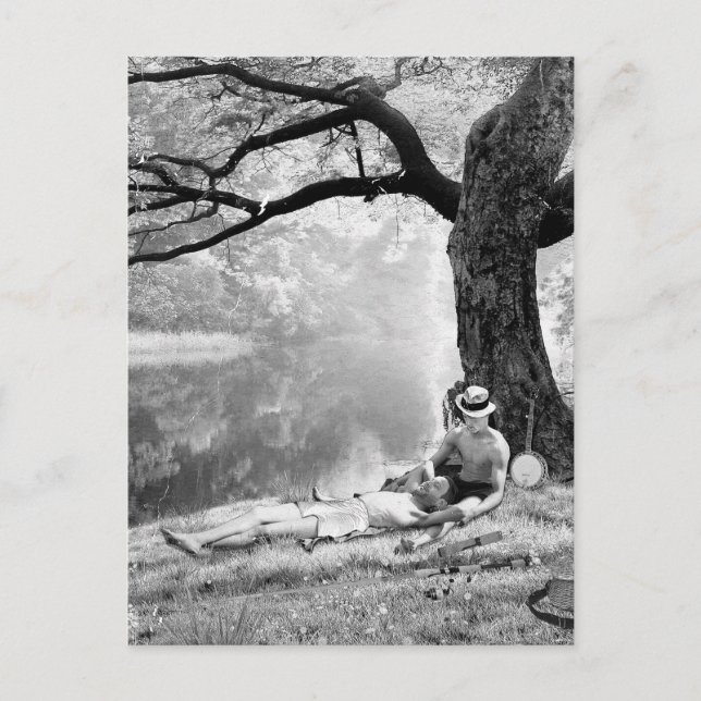 Huckleberry & Tom Postkarte (Vorderseite)