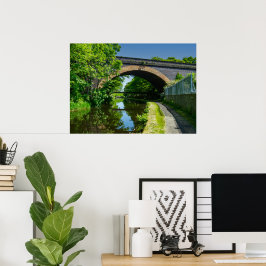 Huddersfield Broad Canal and Whitacre Mill Viaduct Poster