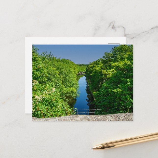 Huddersfield Broad Canal Postkarte (Vorderseite/Rückseite Beispiel)