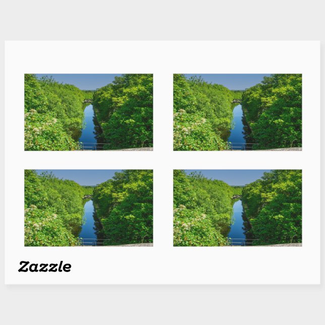 Huddersfield Broad Canal Rechteckiger Aufkleber (Blatt)