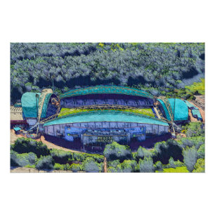 Huddersfield Kirklees Stadium Architektur Luftbild Poster