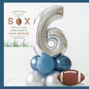Huddle Up Football 6. Geburtstagsparty Einladung