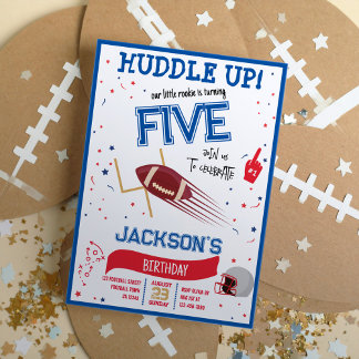 Huddle up Little Rookie Niedlich Football Geburtst Einladung