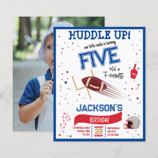 Huddle up Rookie Football Budget Foto Geburtstag