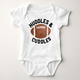 Huddles and Cuddles American Football Ball Design Baby Strampler