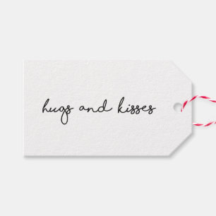 Huds und Küsse. Valentinstag. Schwarz und Weiß Geschenkanhänger