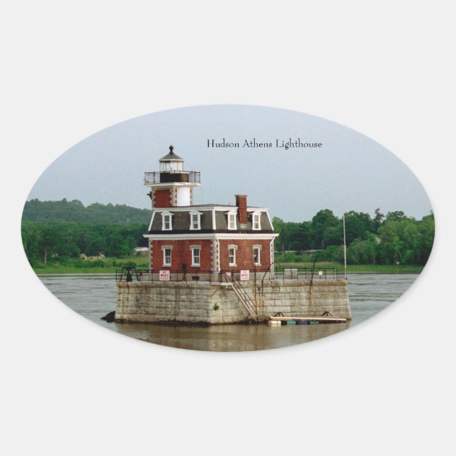 Hudson Athens Lighthouse Aufkleber (Vorderseite)