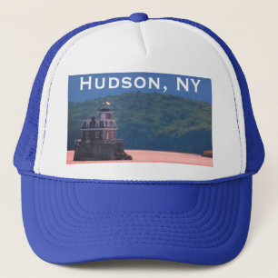 Hudson Athens Lighthouse - Hudson City Light, NY Truckerkappe