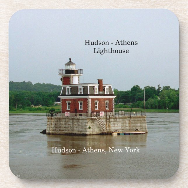 Hudson Athens Lighthouse Set mit 6 Untersetzer aus (Vorderseite)