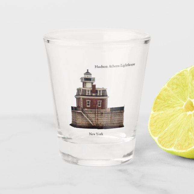 Hudson Athens Lighthouse Showglas Schnapsglas (Vorderseite)
