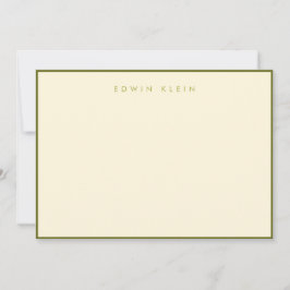 Hudson Green Flat Note Card 5"x7" Mitteilungskarte