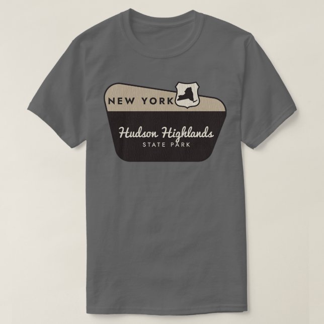 Hudson Highlands Staat Park New York Welcome Sign T-Shirt (Design vorne)