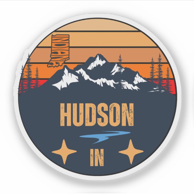 Hudson, Indiana Aufkleber (Vorderseite)