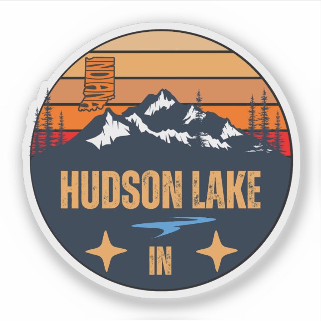 Hudson Lake, Indiana Aufkleber (Vorderseite)