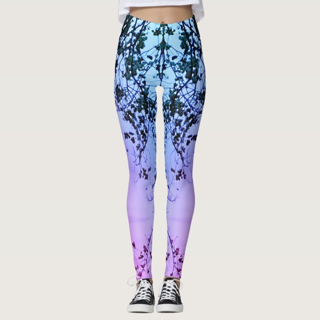 Hudson Leggings Rosa Blau Lila verblassen (Vorderseite)