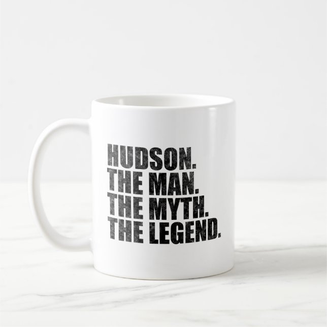 Hudson Name, Hudson Der Mann Der Mythos Die Legend Kaffeetasse (Links)