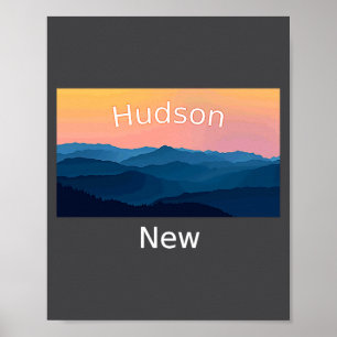 Hudson New Hampshire Bergsonnenuntergang Heimatsta Poster