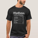 HUDSON Nutrition Funny Birthday Personalisiert Nam T-Shirt<br><div class="desc">Cooles und niedliches Hudson Nutrition Facts Kunstwerk ist ein perfektes Geschenk oder Geschenk für alle Männer,  die Sie gewollt,  um zu überraschen. Ideal für sich selbst oder als Geschenk für Ihren Lieblingsjungen. Kaufen Sie das Design jetzt!</div>