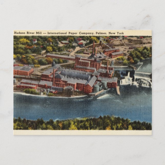 Hudson River Mill, Palmer, New York Postkarte (Vorderseite)