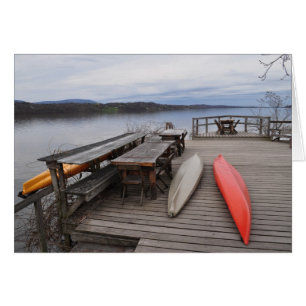 Hudson River mit Kanus