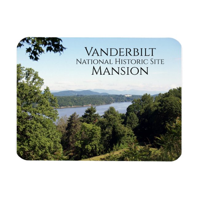 Hudson River von Vanderbilt Mansion, Hyde Par, NY Magnet (Horizontal)