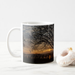 Hudson River Winter Sunset Kaffeetasse