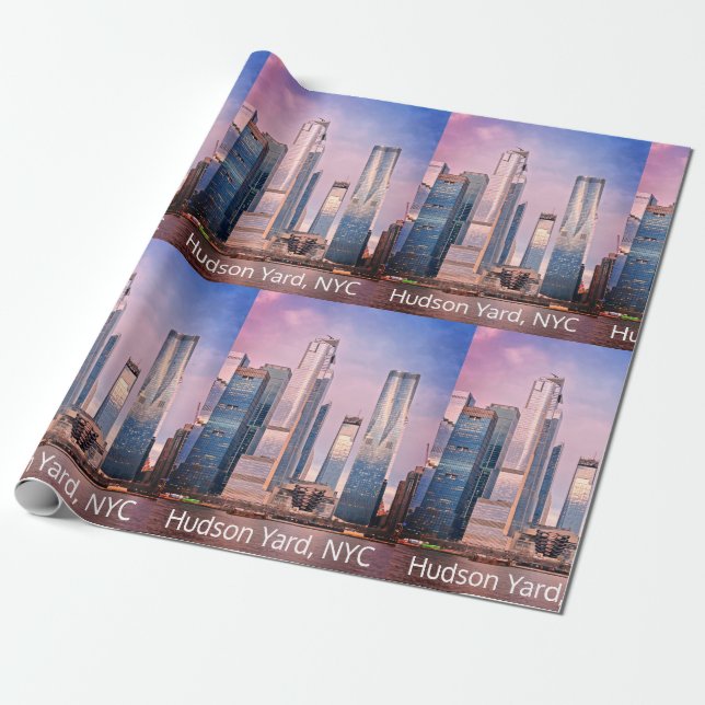 Hudson Yard Manhattan New York Cityscape Geschenkpapier (Ungerollt)