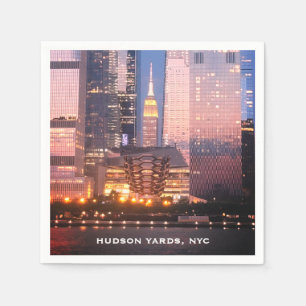 Hudson Yards (Schiff) Empire State Gebäude, NYC Serviette