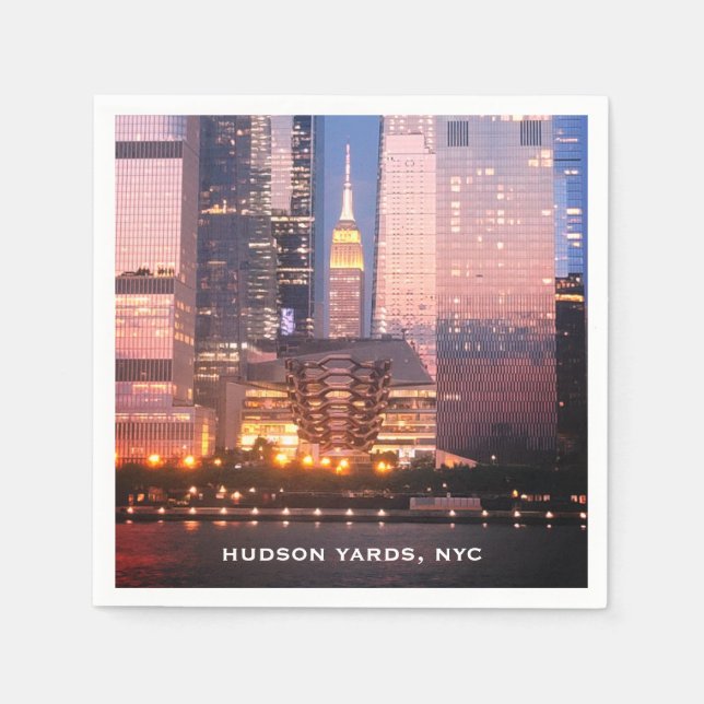 Hudson Yards (Schiff) Empire State Gebäude, NYC Serviette (Vorderseite)