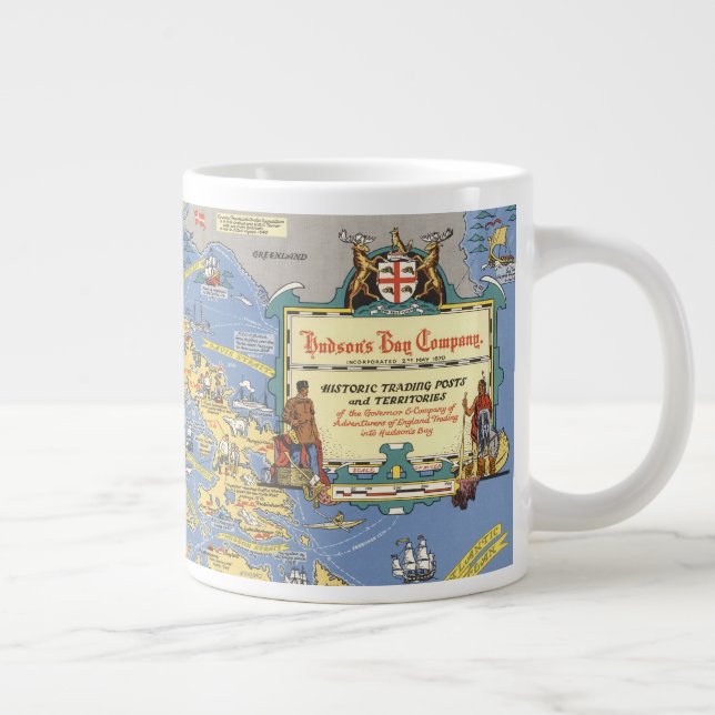 Hudson's Bay Company - Karte von Kanada Jumbo-Tasse (Rechts)