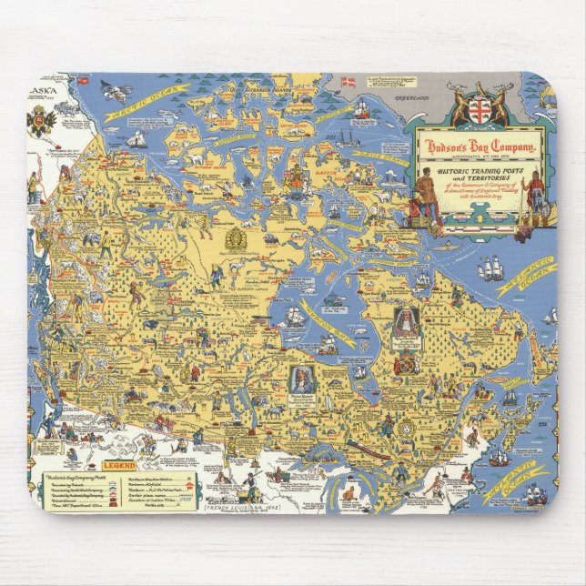 Hudson's Bay Company - Karte von Kanada Mousepad (Vorne)