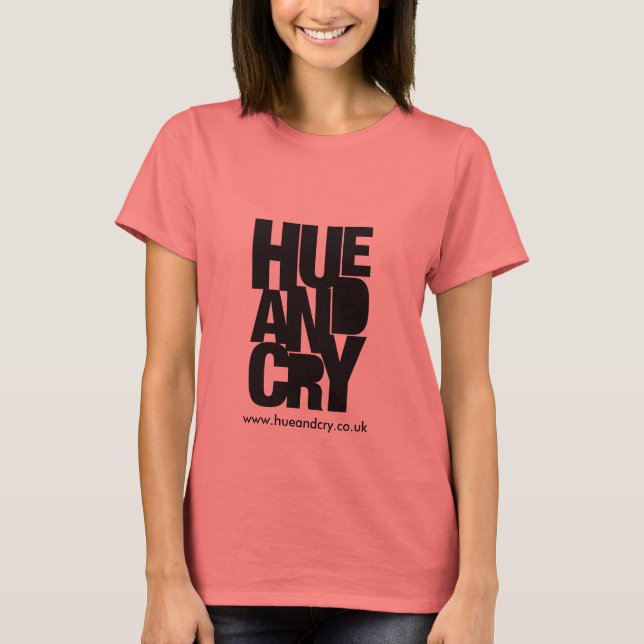 Hue and Cry - T - Shirt (Ladys Ringer) (Vorderseite)