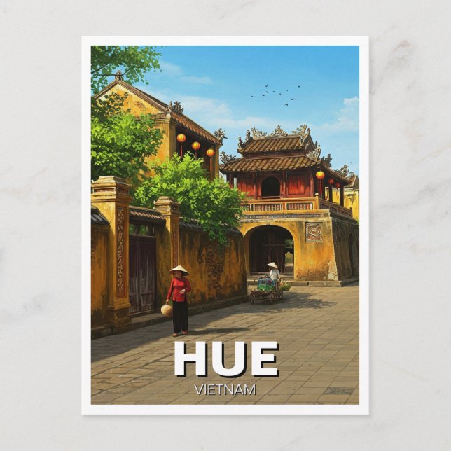 Hue Imperial City Vietnam Travel Postkarte (Vorderseite)