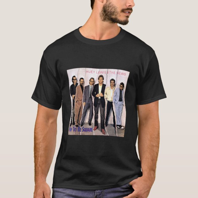 Huey Lewis und die Angesagten Nachrichten, um Plat T-Shirt (Vorderseite)
