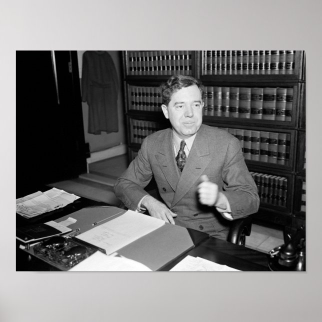 Huey Long an seinem Schreibtisch - The Kingfish -  Poster (Vorne)