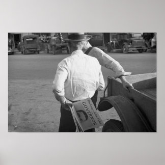 Huey Long Supporter in Louisiana, 1930er Poster