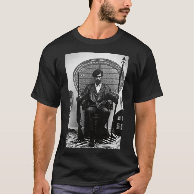 Huey P Newton 1968 Black and White T-Shirt (Vorderseite)