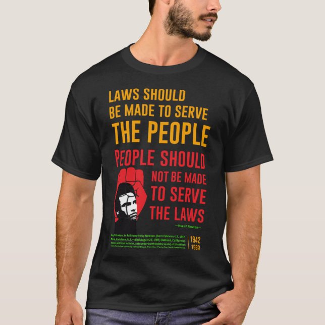 Huey P. Newton quotes2 T-Shirt (Vorderseite)