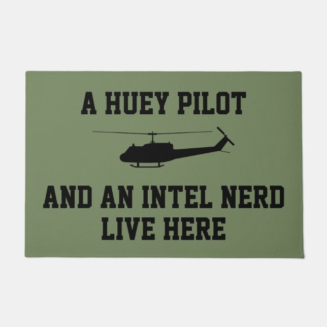 Huey Pilot und ein Intel Nerd live hier Fußmatte (Vorderseite)