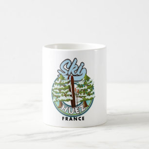 Huez Ski france Retro-Logo Kaffeetasse