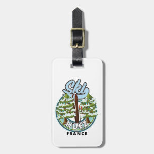 Huez Ski Frankreich Retro-Logo Gepäckanhänger
