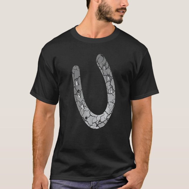 Hufeisen abgenutzt T-Shirt (Vorderseite)